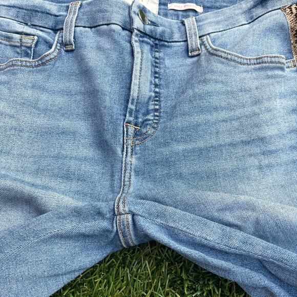 Jen7 for 7 For All Mankind Crest Ankle Straight Snakeskin Stripe Denim Jeans 8 - Picture 6 of 10